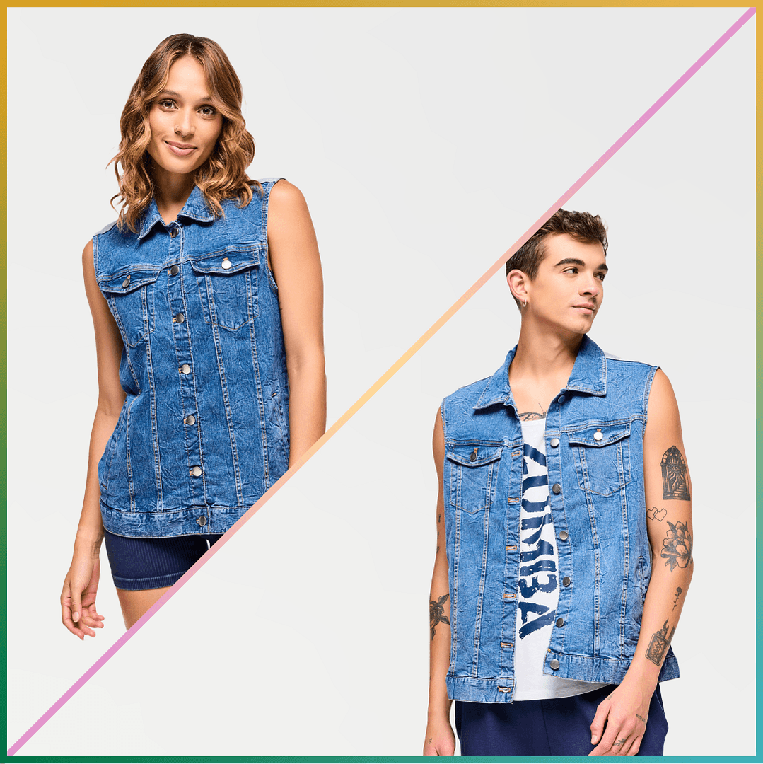 Blue Jean Long Denim Vest