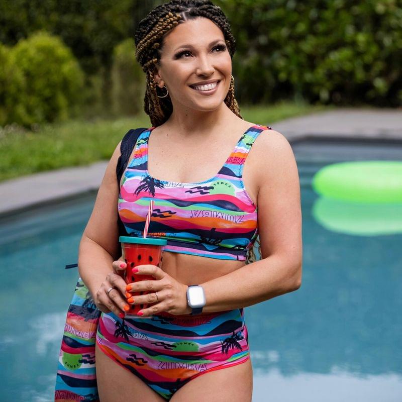 Zumba Sun And Swim Bra - Aqua