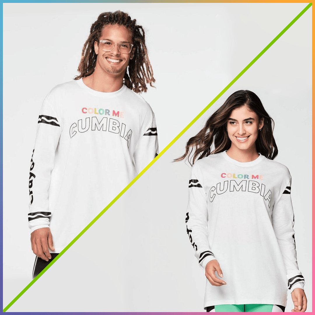 Zumba X Crayola Color Me Cumbia Long Sleeve Tee