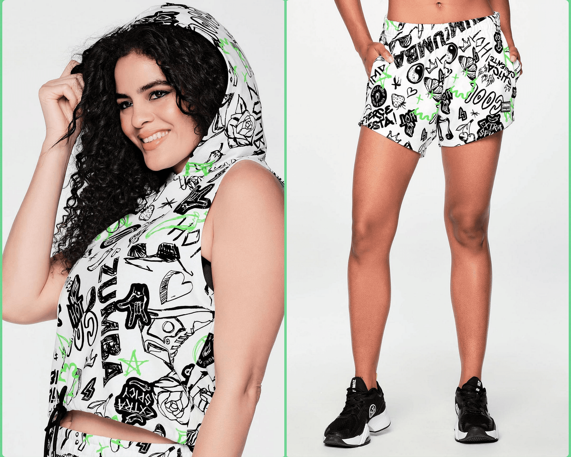 Bundle-Fierce And Fired Up Shorts+Crop Tank-SHOP THE LOOK(2 Pcs.)