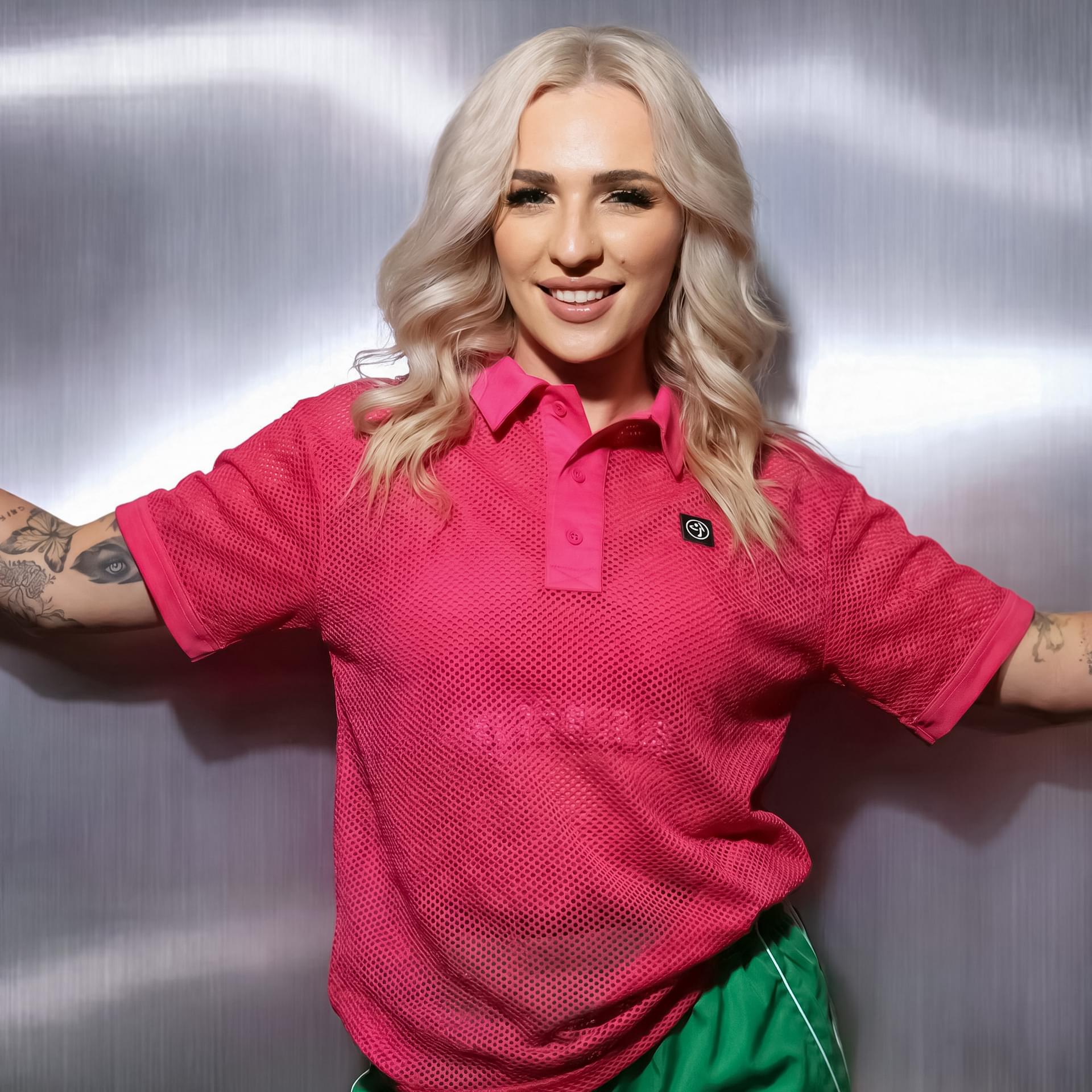 Color Spree Oversized Mesh Polo