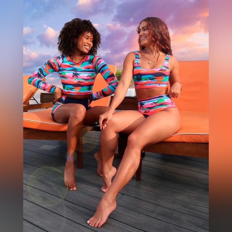 Zumba Sun And Swim Long Sleeve Crop Top