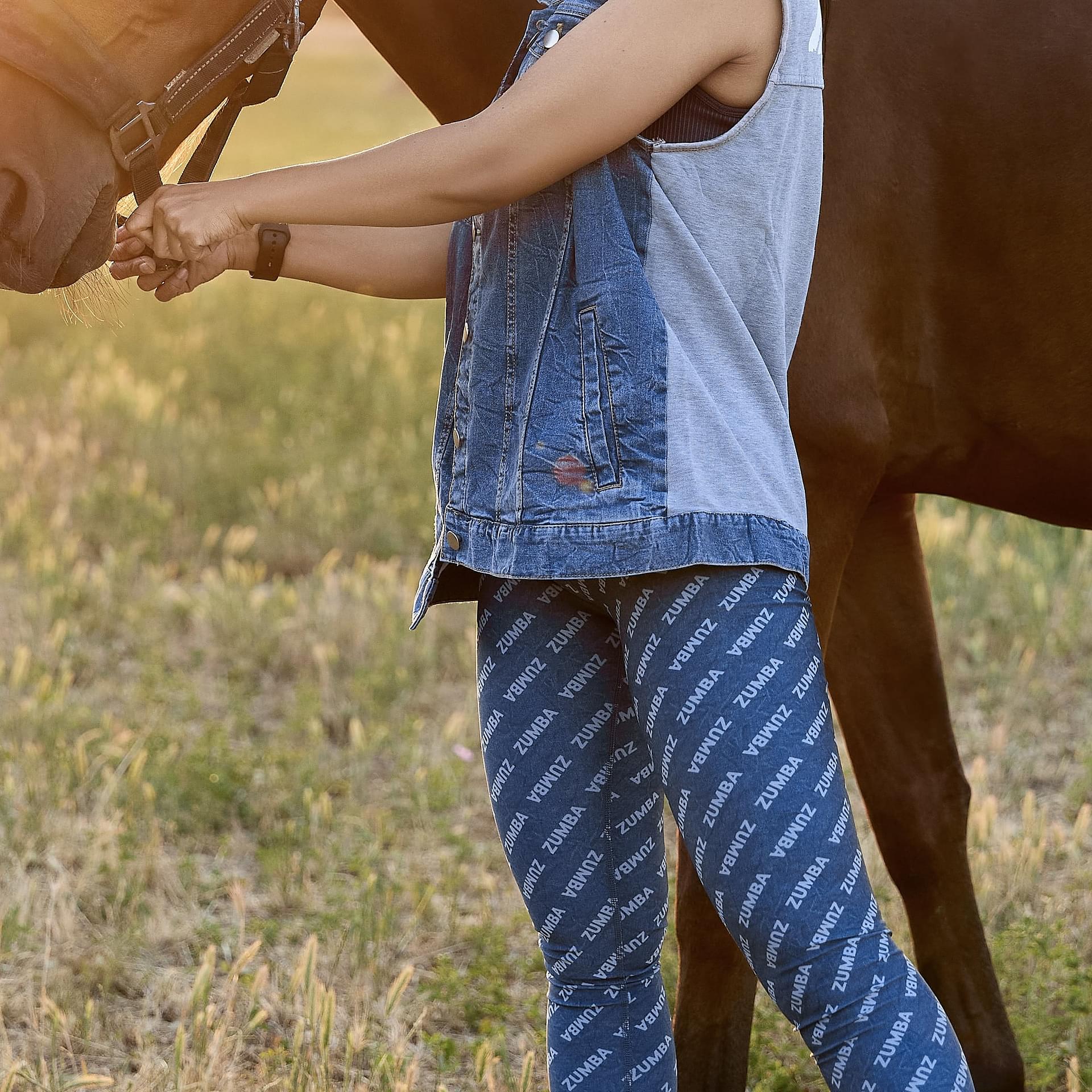 ◆7月新作◆Blue Jean High Waisted Ankle Leggings Bootyful Zensculpt Uplift Elastic Free High Waist Contour