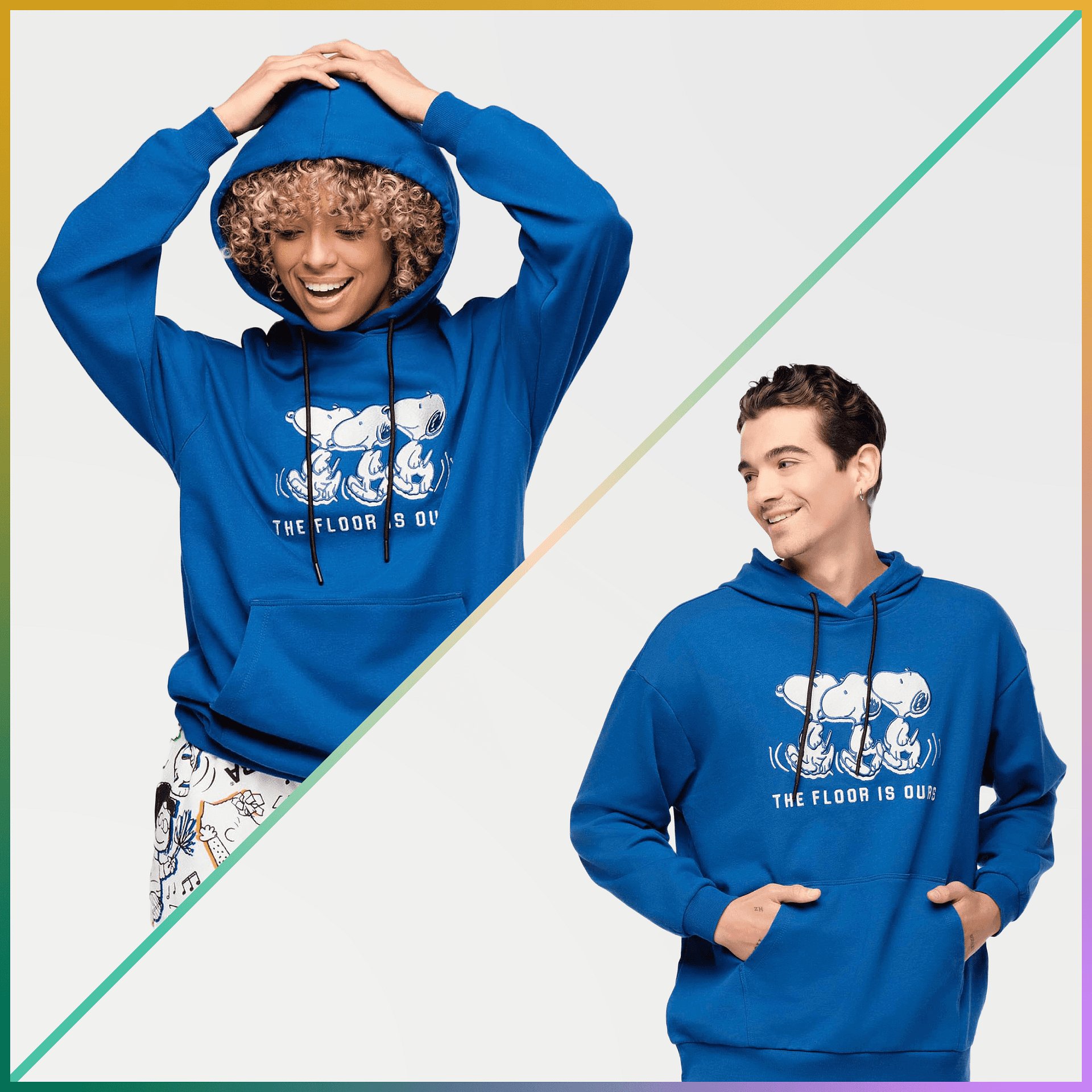 Zumba X Peanuts Unisex Pullover Hoodie - Blue