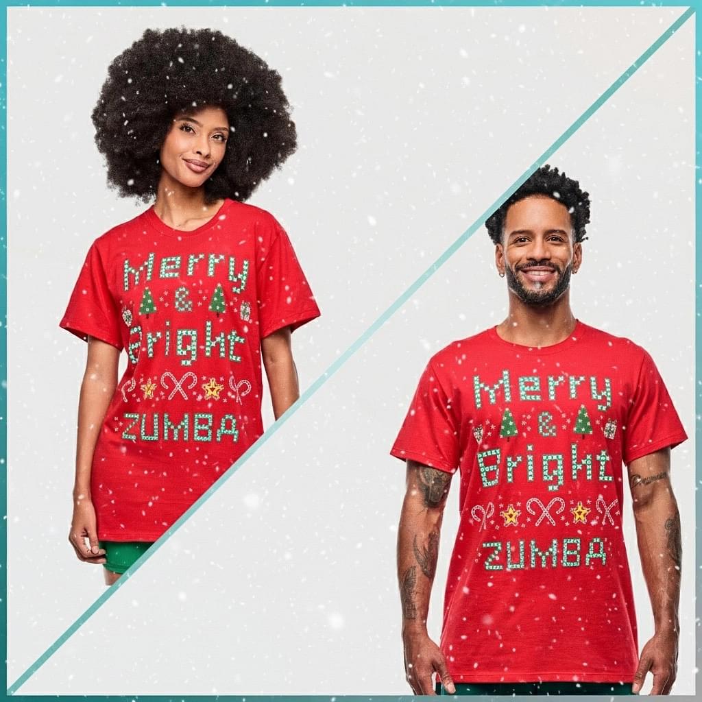 Zumba Holiday Unisex Crew Neck Tee - Red