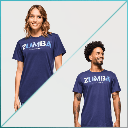 国内発送【Zumbaズンバ 】Blue Jean Crew Neck Tee(2025.7新作) Inspire Your Style with the Unisex Blue Jean Crew Neck Tee