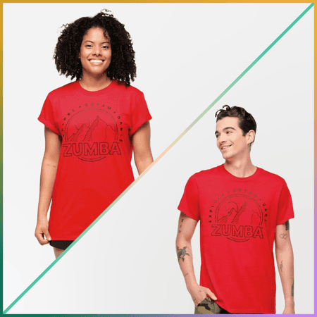 Zumba Explore Crew Neck Tee - Viva La Red