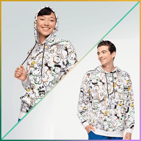 Zumba X Peanuts Unisex Pullover Hoodie - White