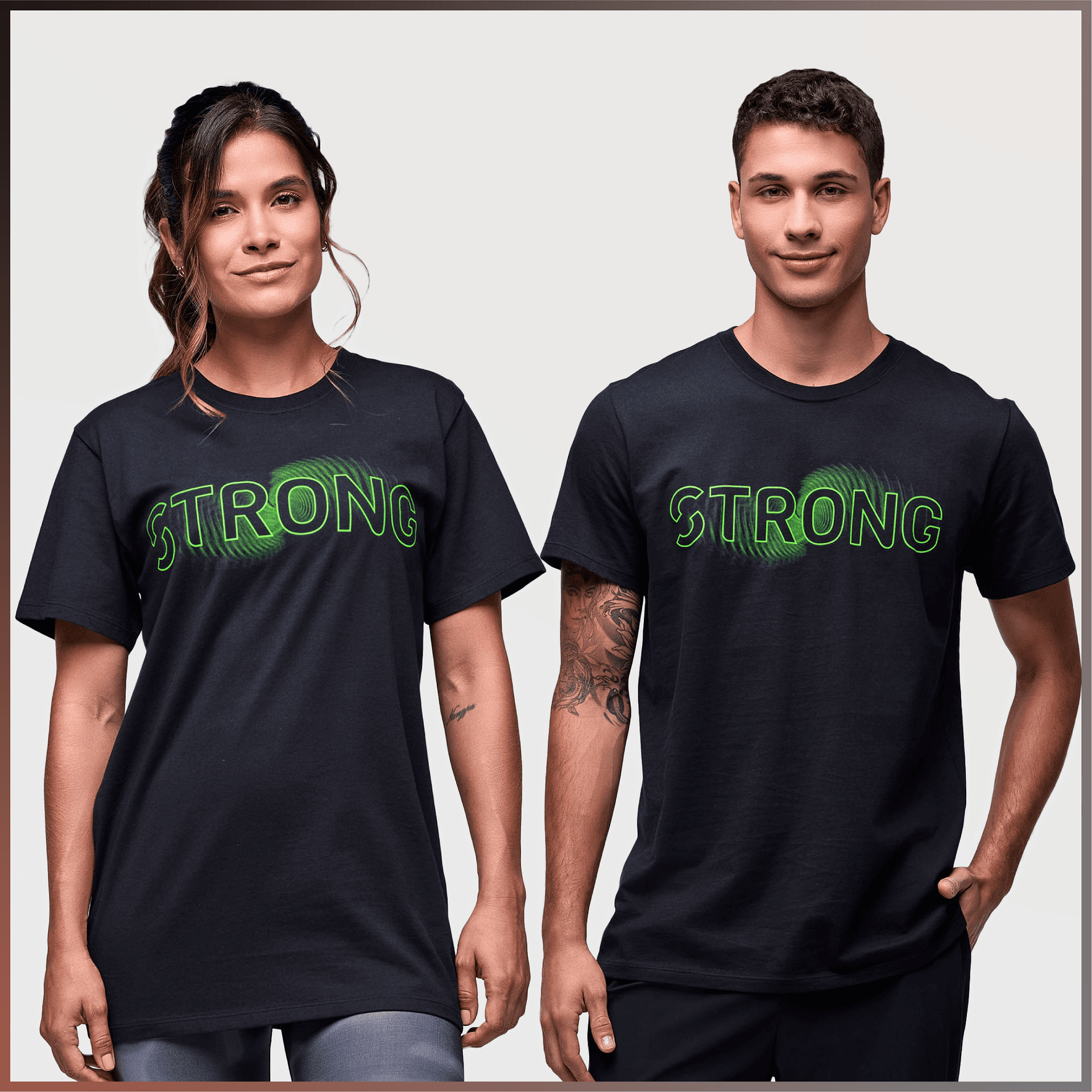 STRONG iD Unisex Crew Neck Tee - Black