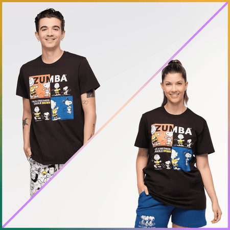 Zumba X Peanuts Crew Neck Tee - Black