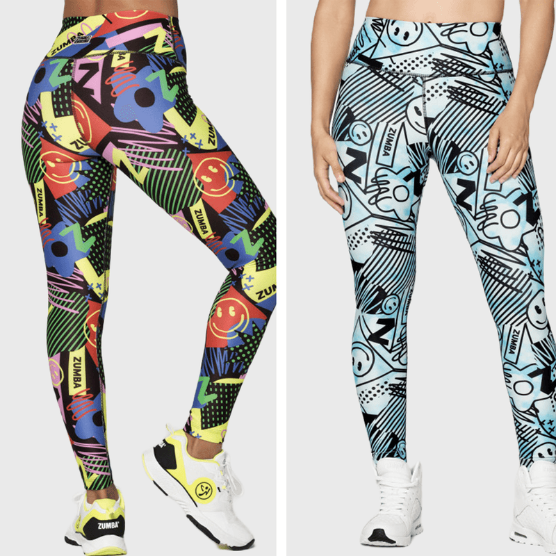 Shop Zumba Happy And Fun High Waisted Ankle Leggings Stylish and Comfortable Activewea