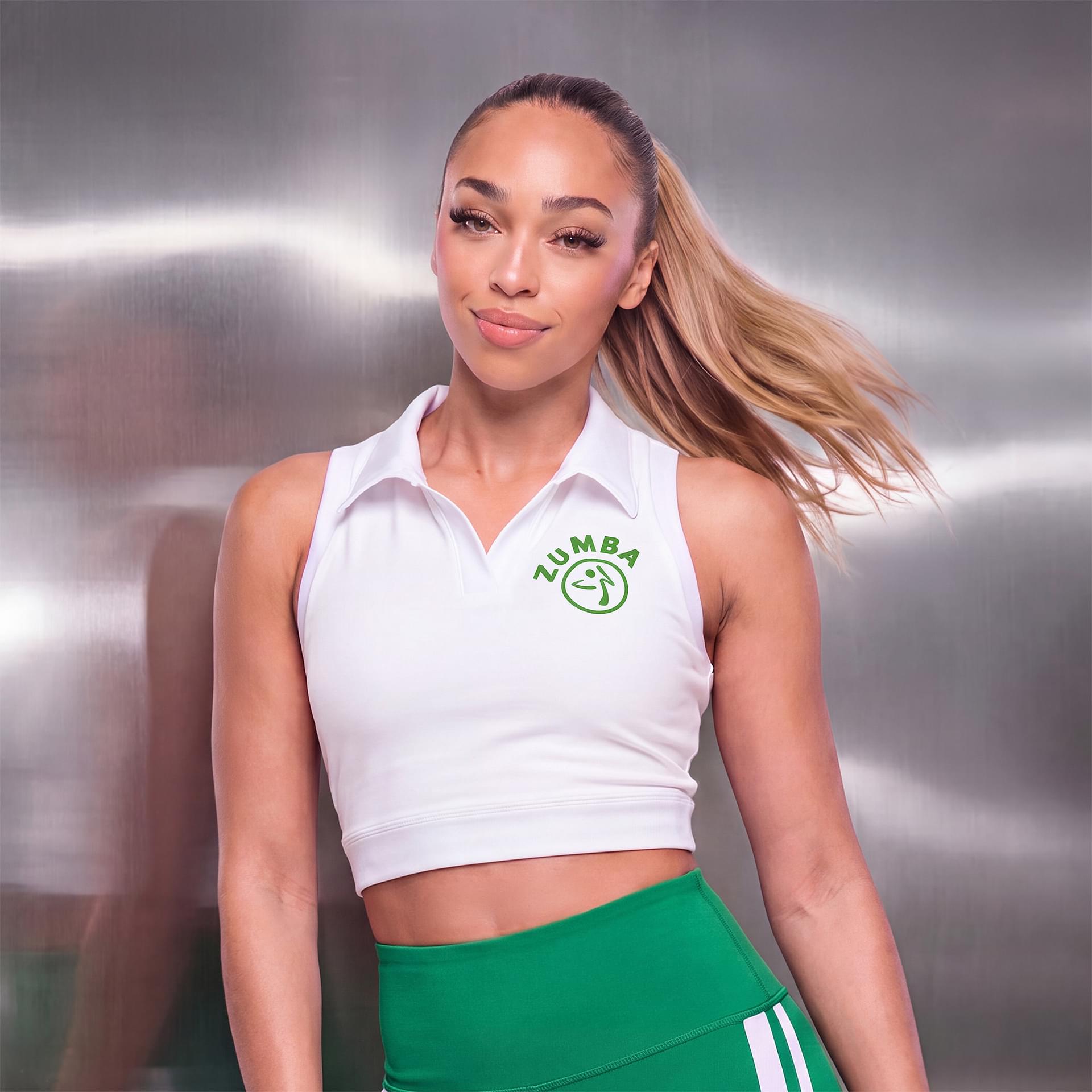 Color Spree Crop Racerback Polo