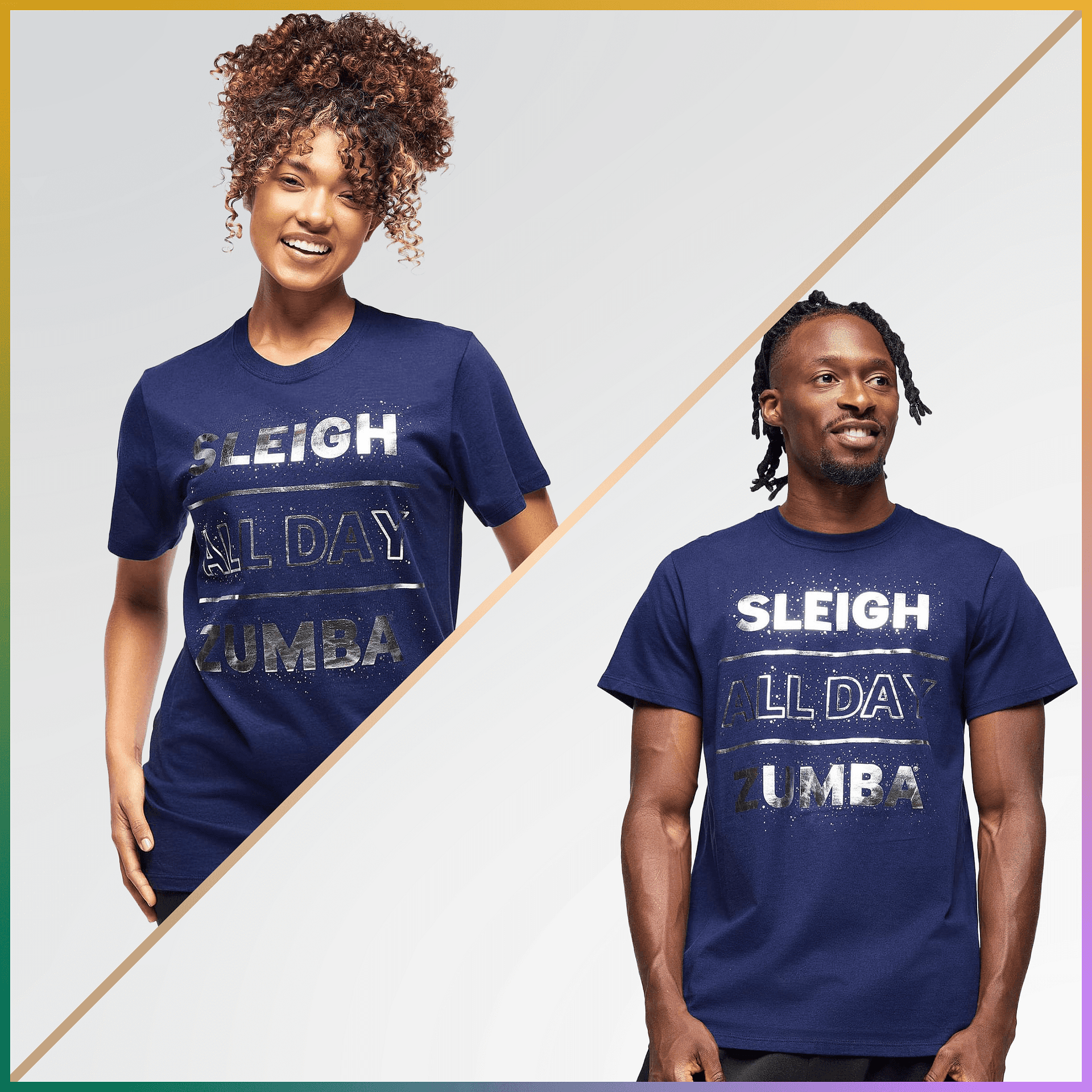 Zumba Holiday Crew Neck Tee - Indigo