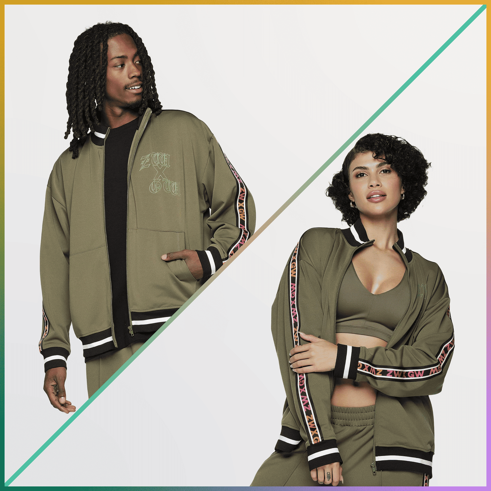 ZW X GW Unisex Oversized Jacket With Rib Details