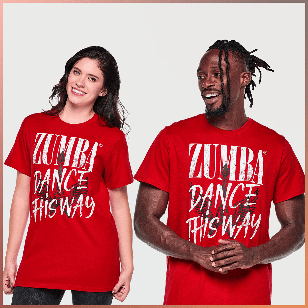 Rock 'n' Roll Unisex Crew Neck Tee - Red