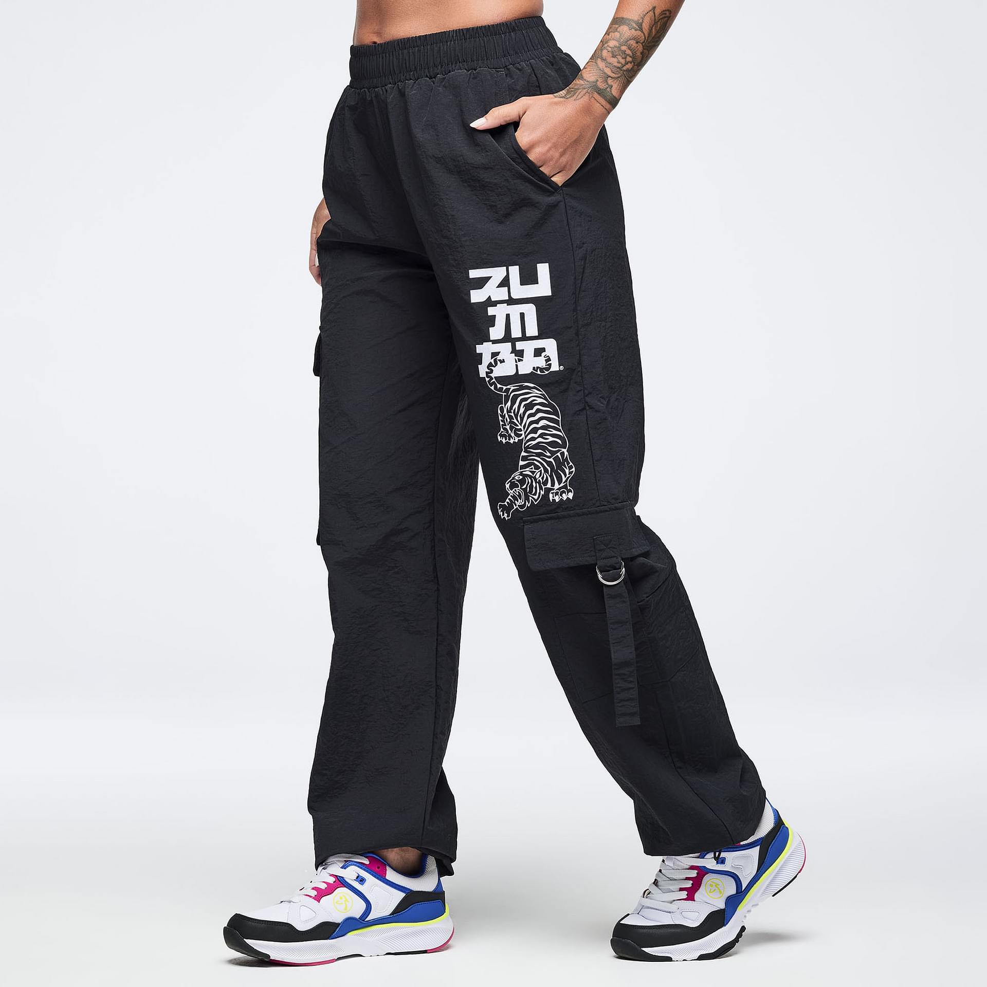 Eastern Flavor High Rise Cargo Pants With Tassels