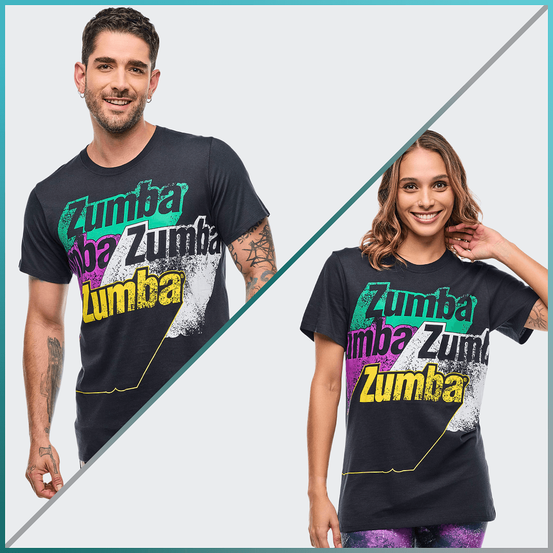 Apres Zumba Unisex Crew Neck Tee - Bold Black