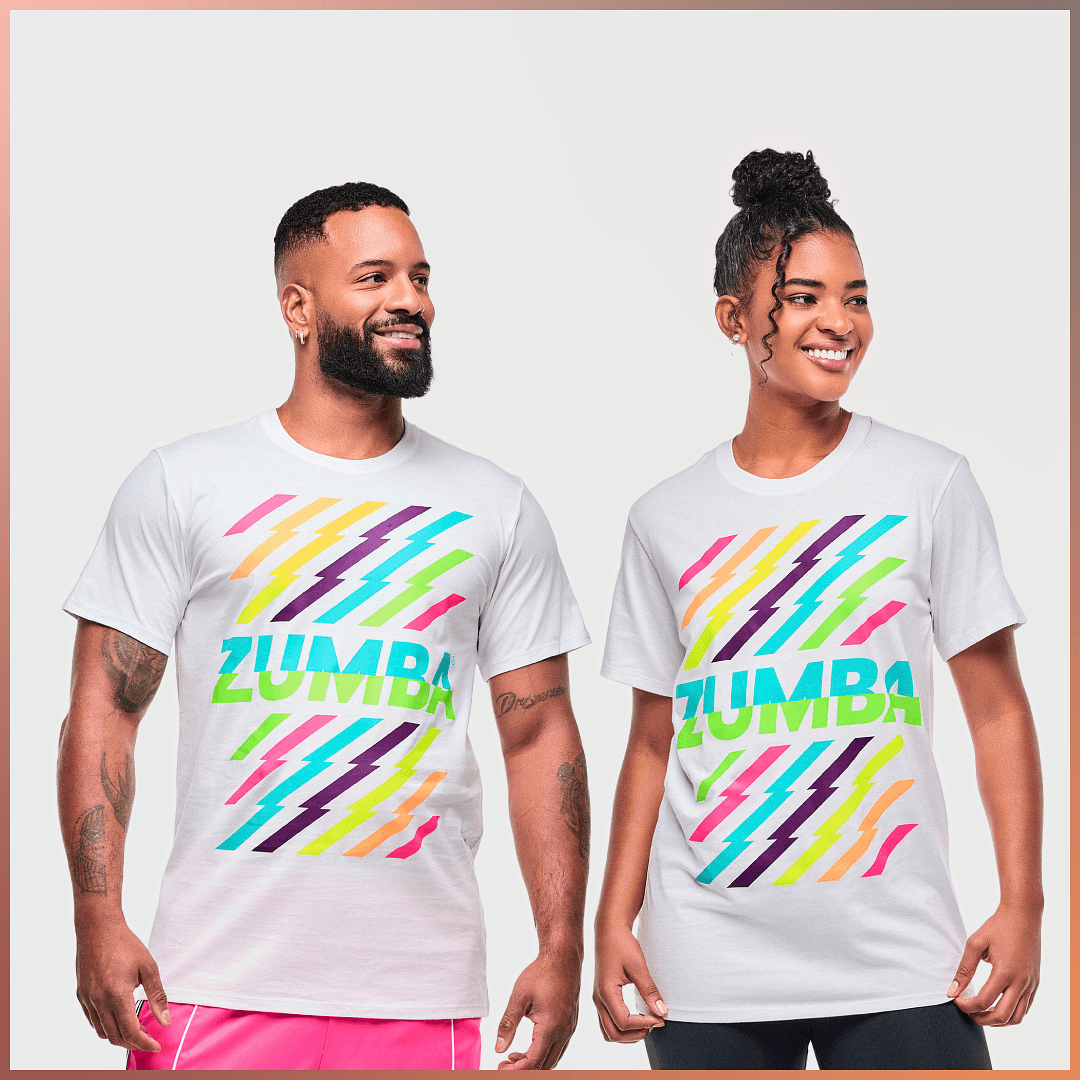 Electric Feel Unisex Crew Neck Tee - White
