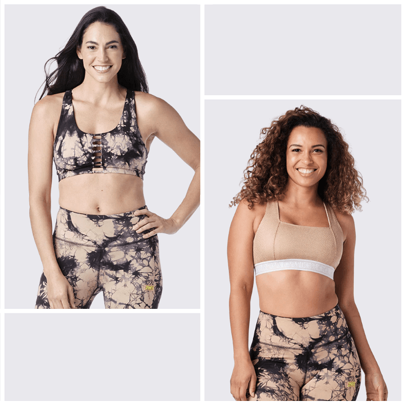Zumba Worldwide Tie-Dye Bra + Zumba Dance Co. Bra - Bundle Deal (2pcs)