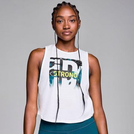 STRONG iD Crop Round Hem Muscle Tank