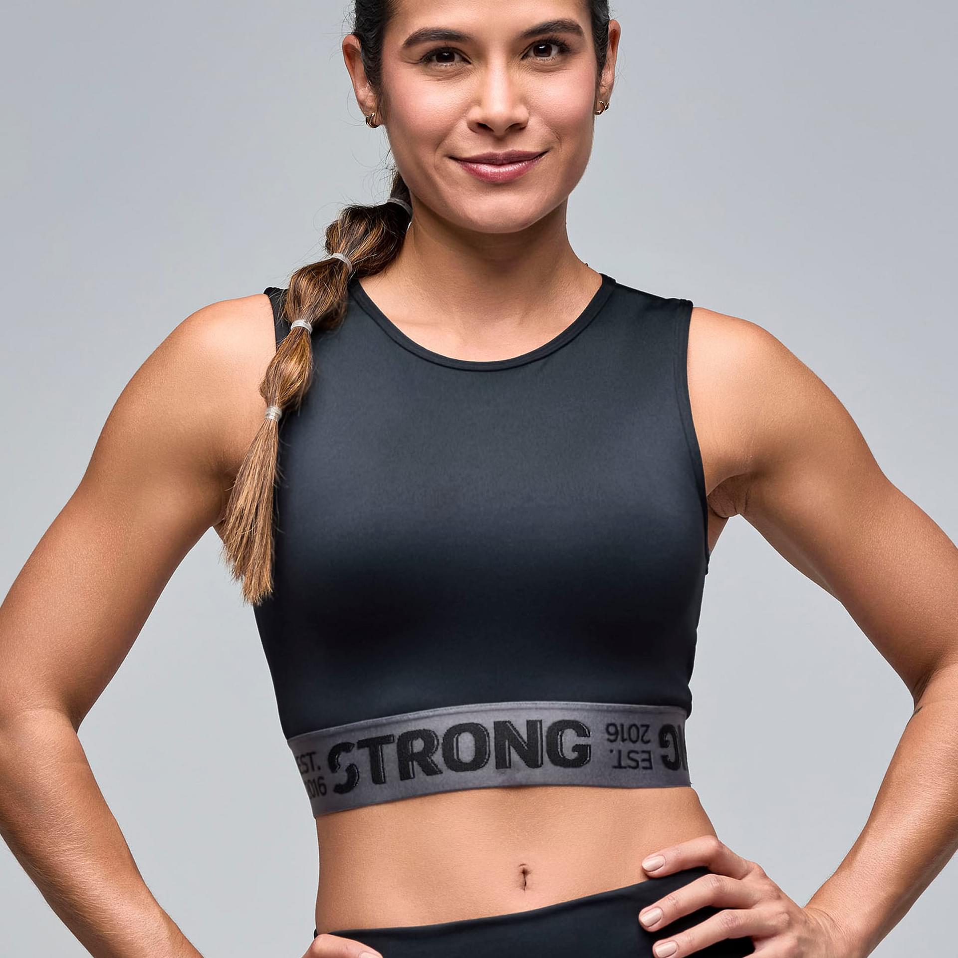 その他 STRONG iD Crop Racerback Tank Inspire Your Workout with Strong iD Crop Tank - High Neck