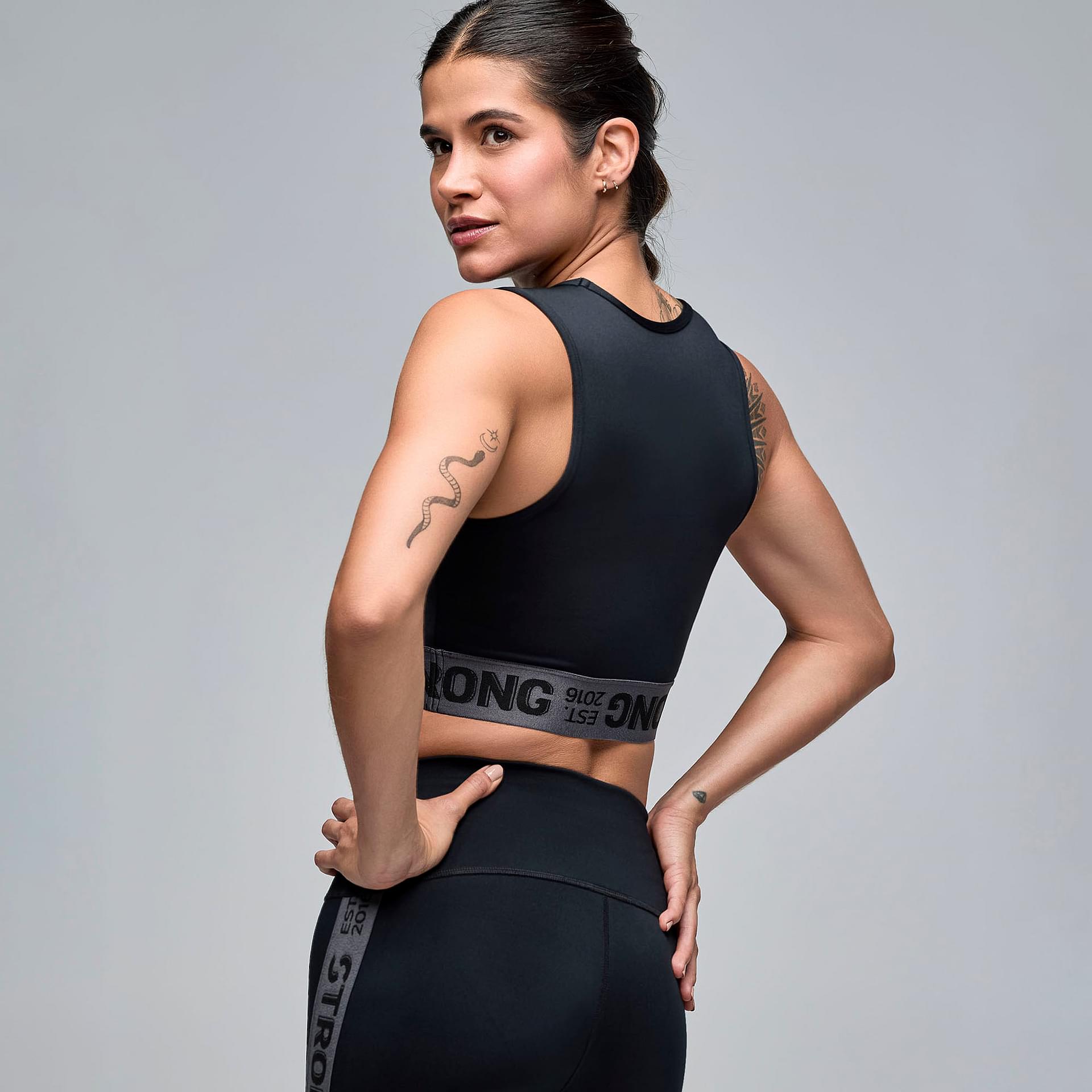 Inspire Your Workout with Strong iD Crop Tank - High Neck