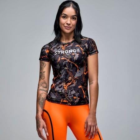 STRONG iD Fitted Raglan Cap Sleeve Top