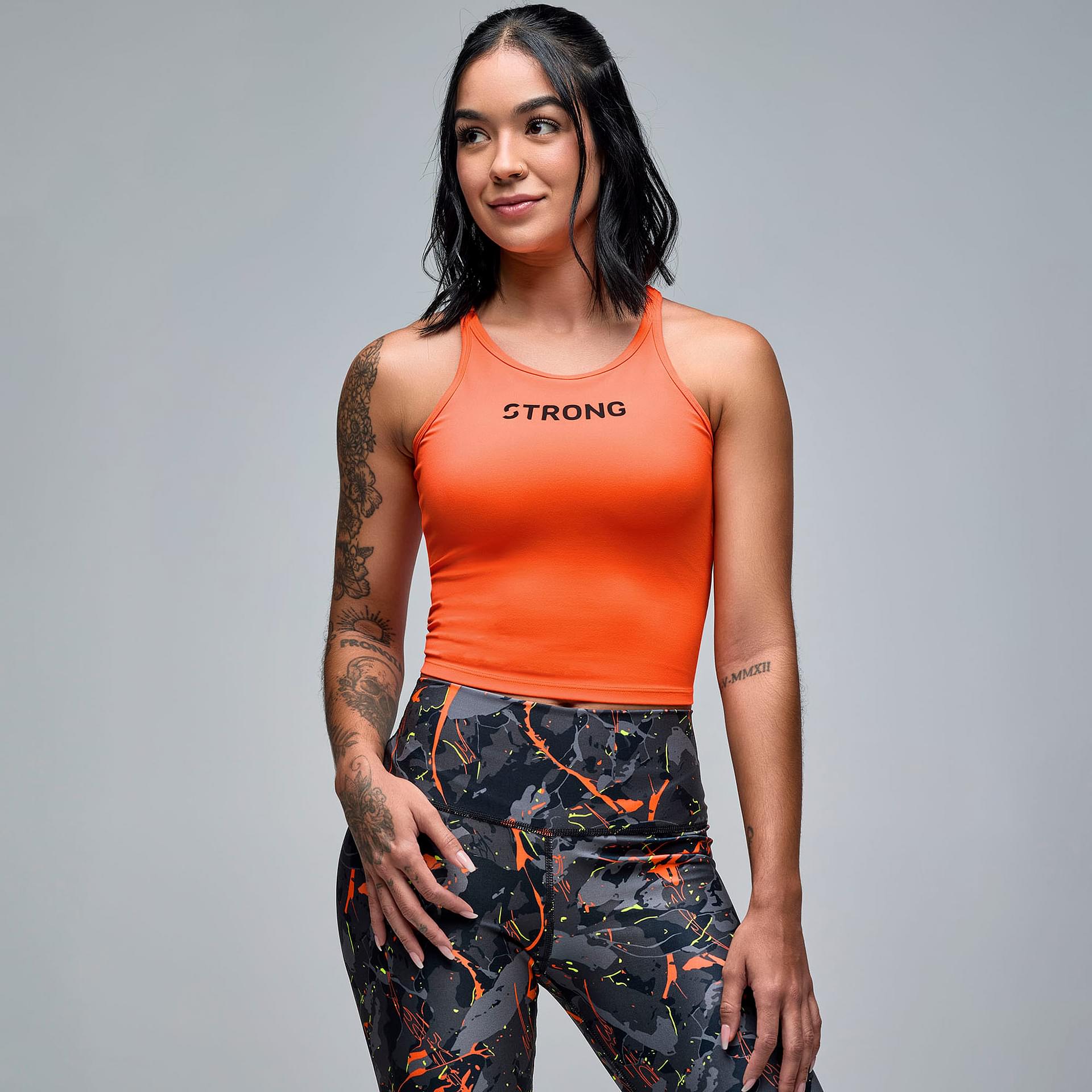 その他 STRONG iD Crop Racerback Tank Inspire Your Workout with Strong iD Crop Tank - High Neck