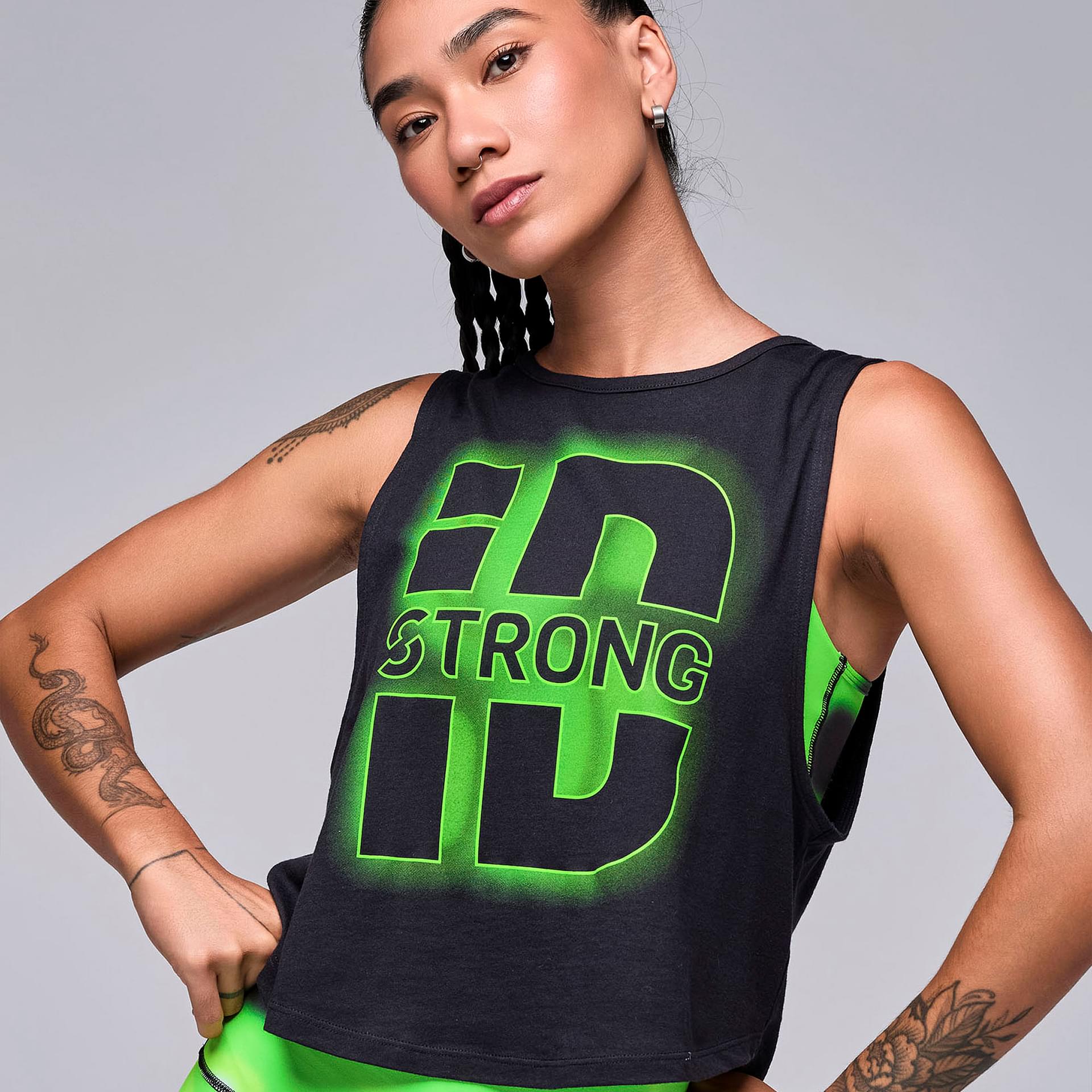 STRONG iD Crop Muscle Tank