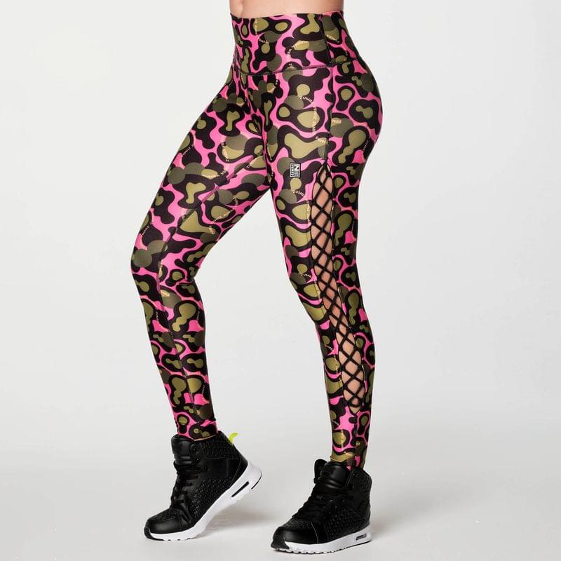 Zumba Wild High Waisted Laced Up Ankle Leggings