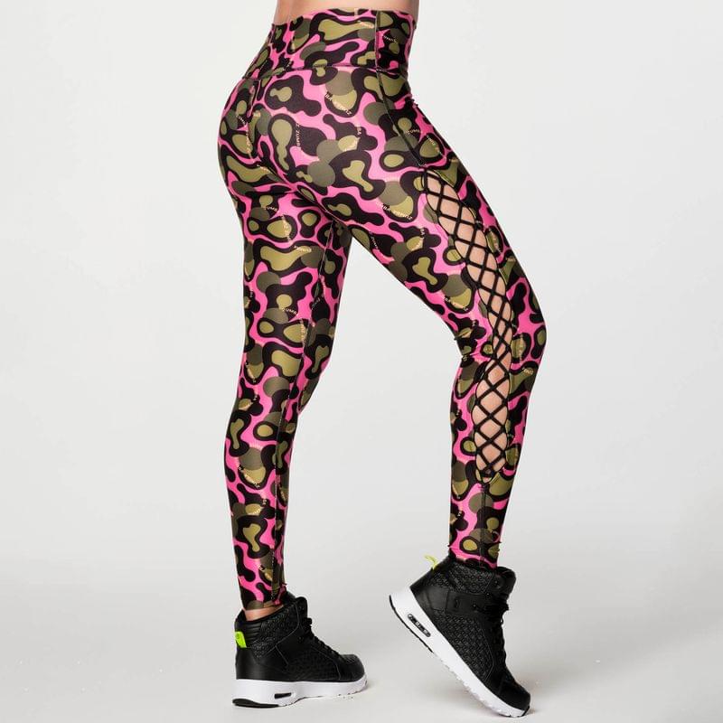 Zumba Wild High Waisted Laced Up Ankle Leggings