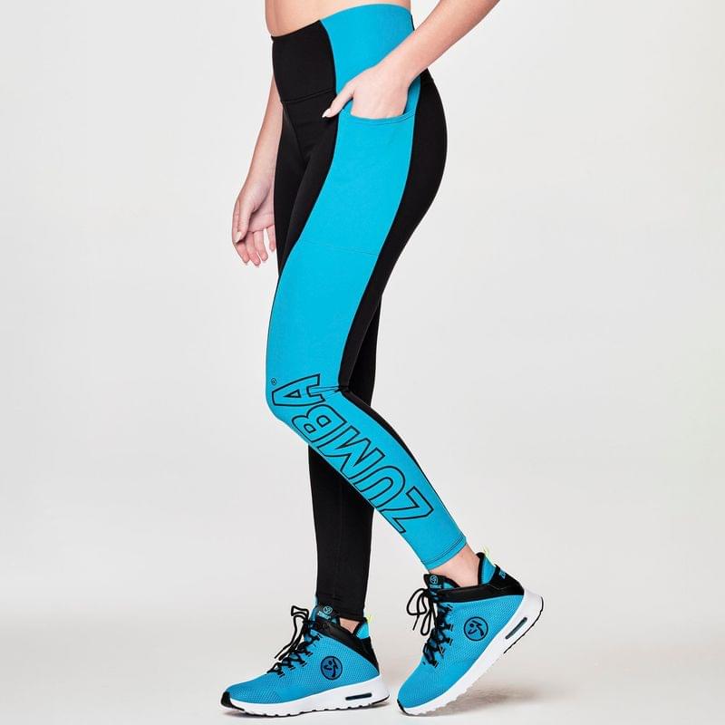 Zumba Electric Club High Waisted Ankle Leggings
