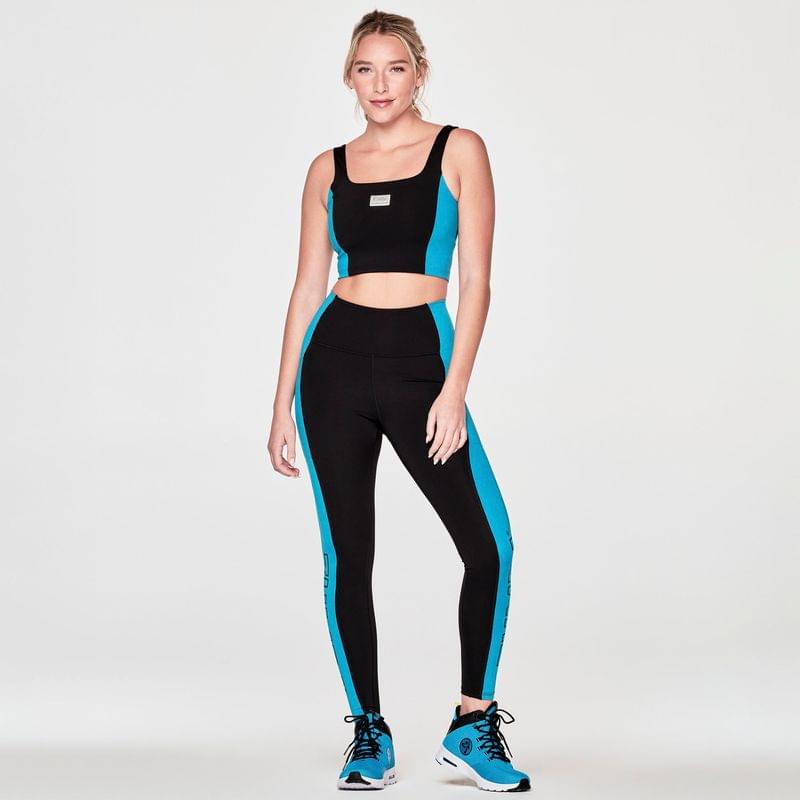 Zumba Electric Club High Waisted Ankle Leggings