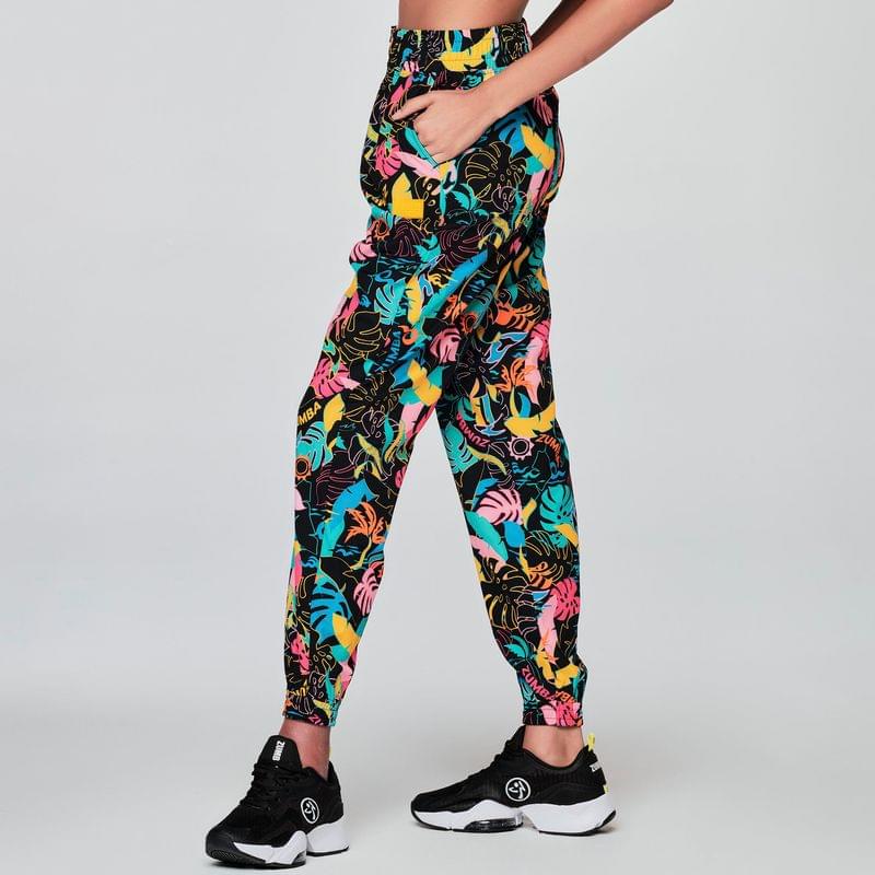 Zumba Palm Party High Waisted Track Pants