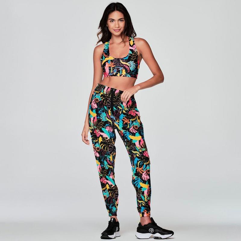Zumba Palm Party High Waisted Track Pants