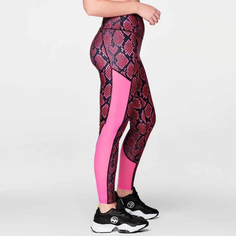 Zumba Love Snakeskin High Waisted Ankle Leggings