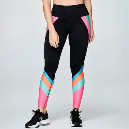 Zumba Beach Party High Waisted Ankle Leggings