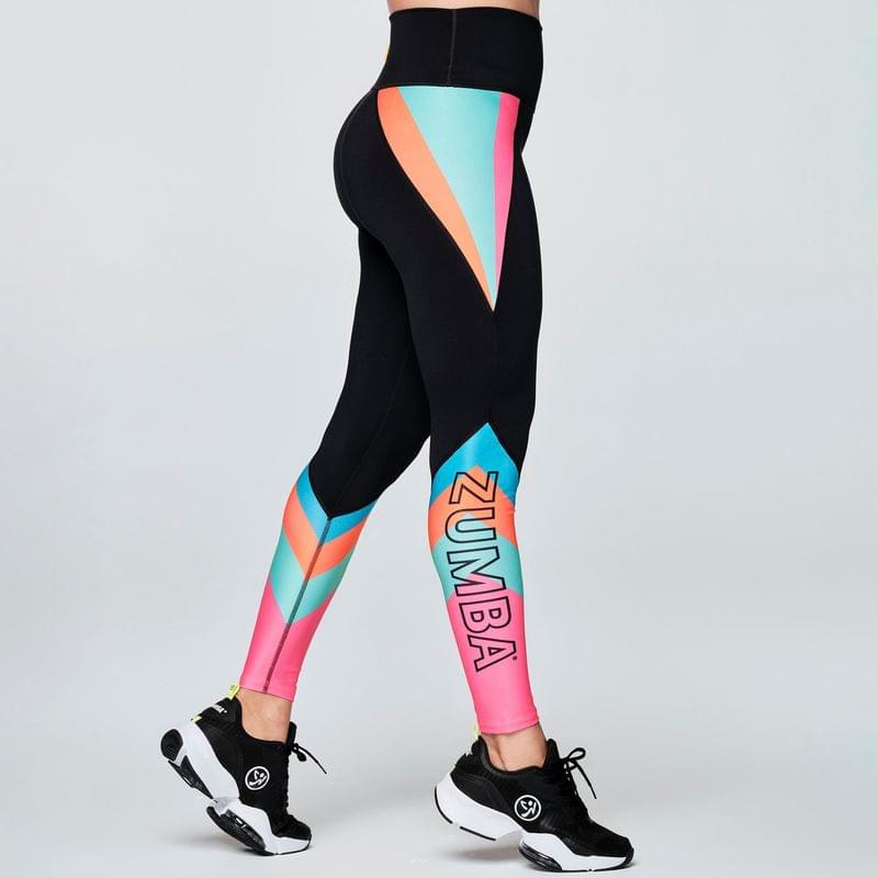 Zumba Beach Party High Waisted Ankle Leggings