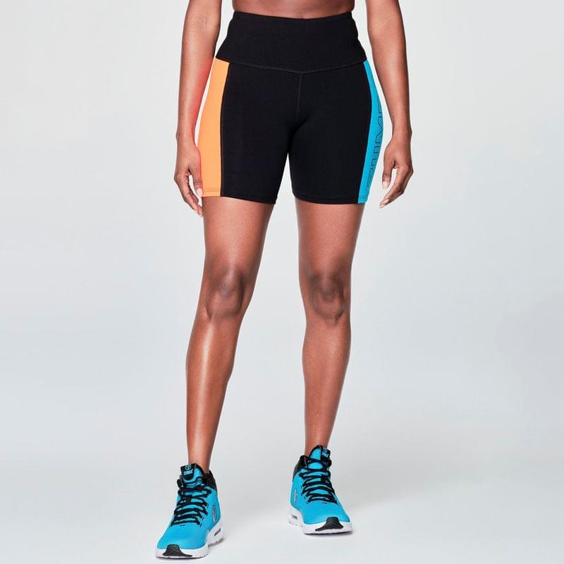 Zumba Beach Party High Waisted Biker Shorts