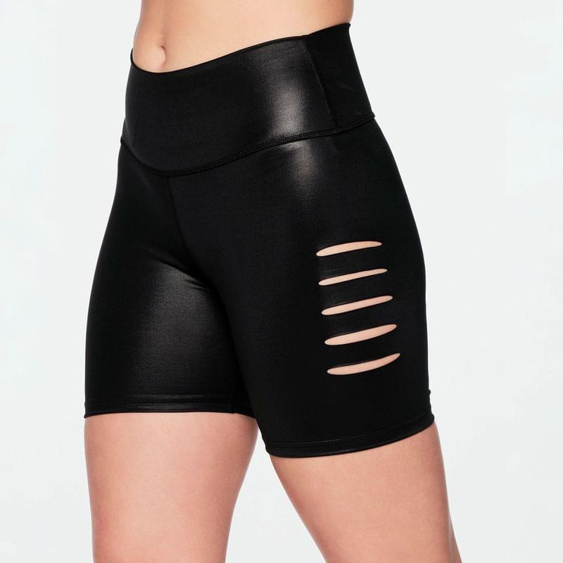 Zumba High Waisted Slashed Biker Shorts