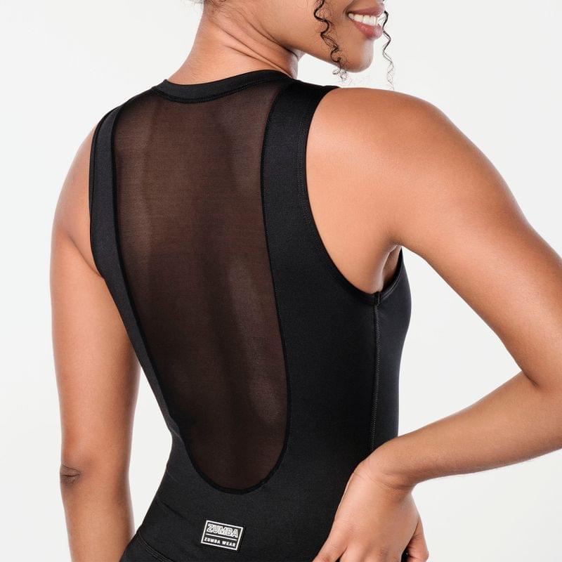 Zumba Prep Long Bodysuit With Mesh Back
