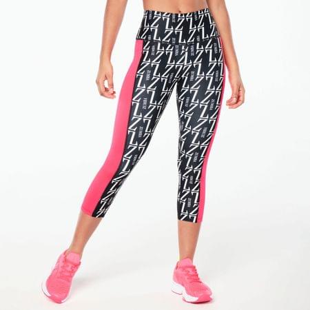 Zumba Prep High Waisted Crop Leggings - Bold Black