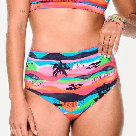 Zumba Sun and Swim Reversible Swim Brief - Wear Inside Out, (article is Bottom Only)