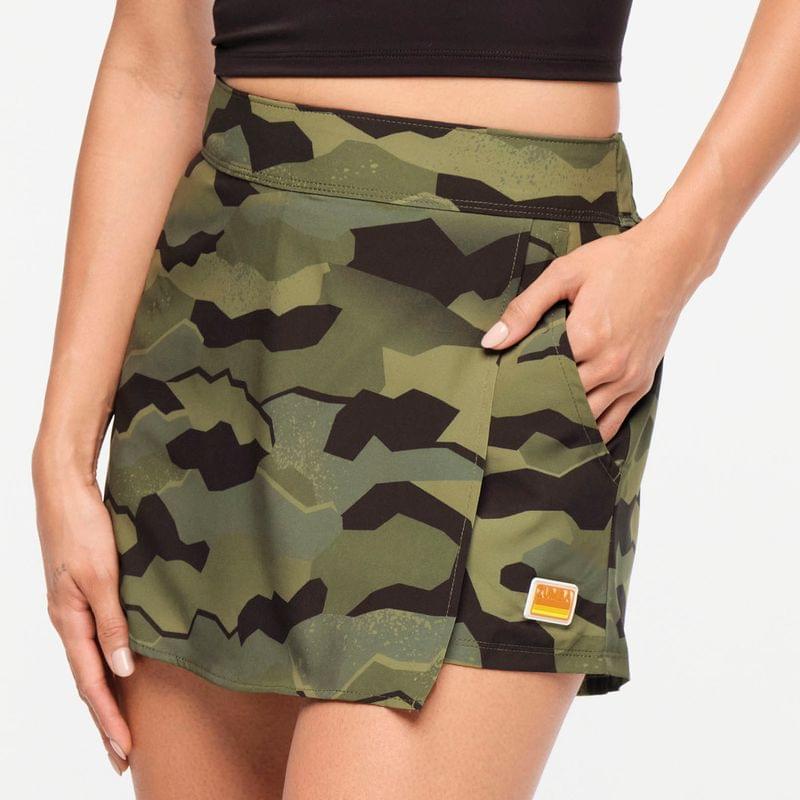 Zumba Explore Woven Skort - Olive Expedition