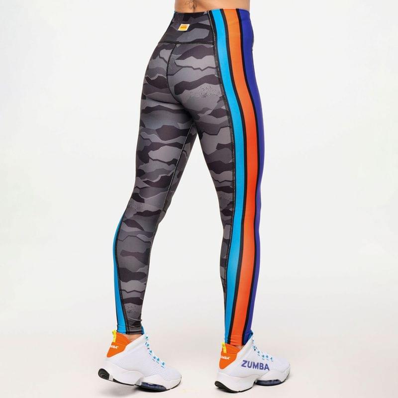 Zumba Explore High Waisted Ankle Leggings With Side Panels
