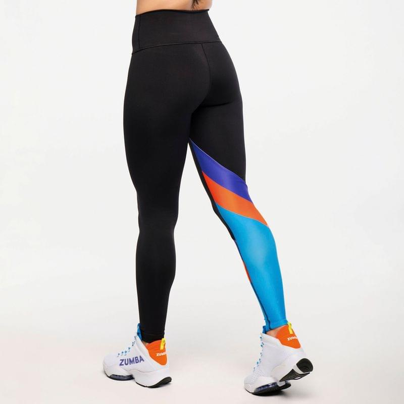 Zumba Explore High Waisted Ankle Leggings With Diagonal Insert