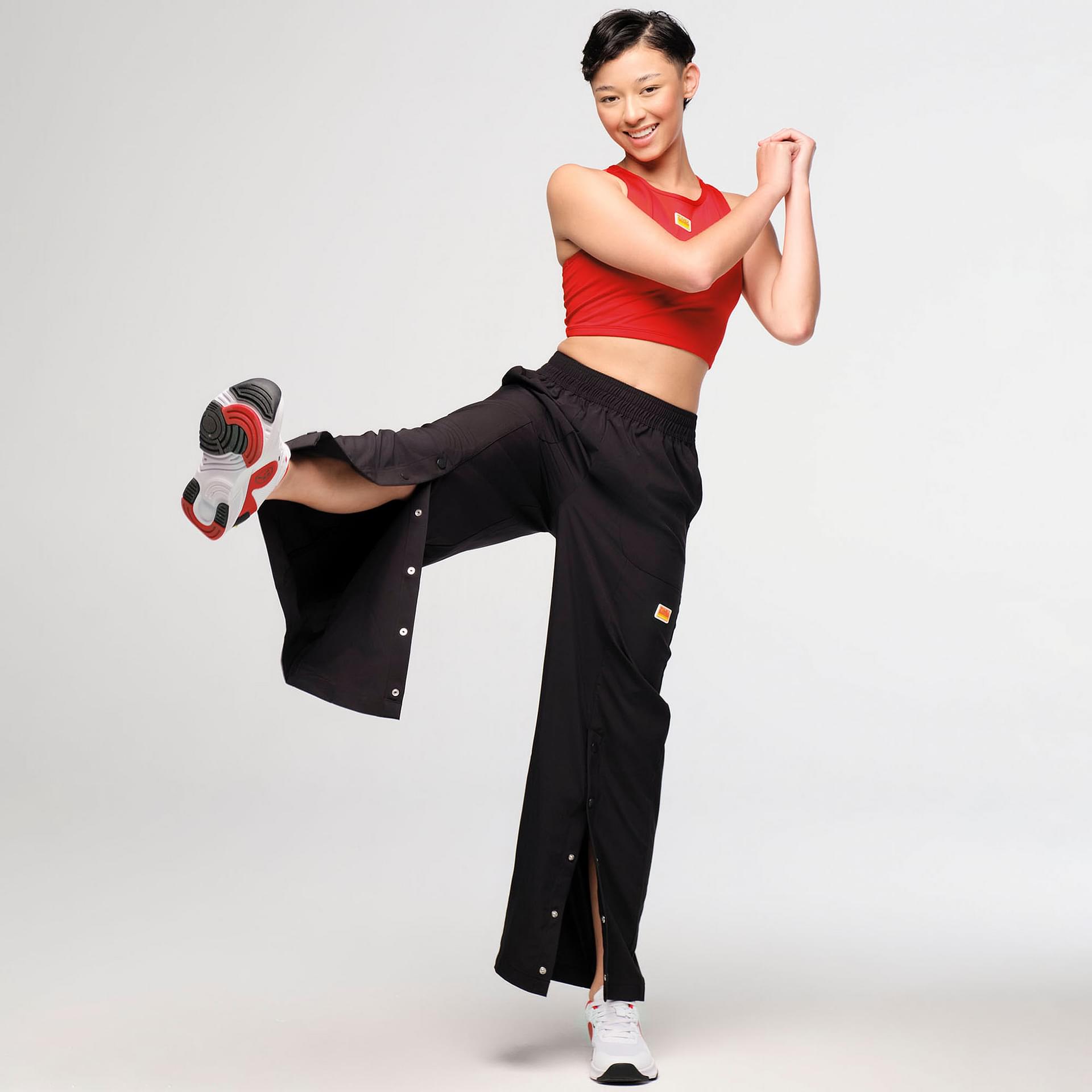 Inspire Your Movement with Zumba Wide Leg Woven Pants - Bold Black 