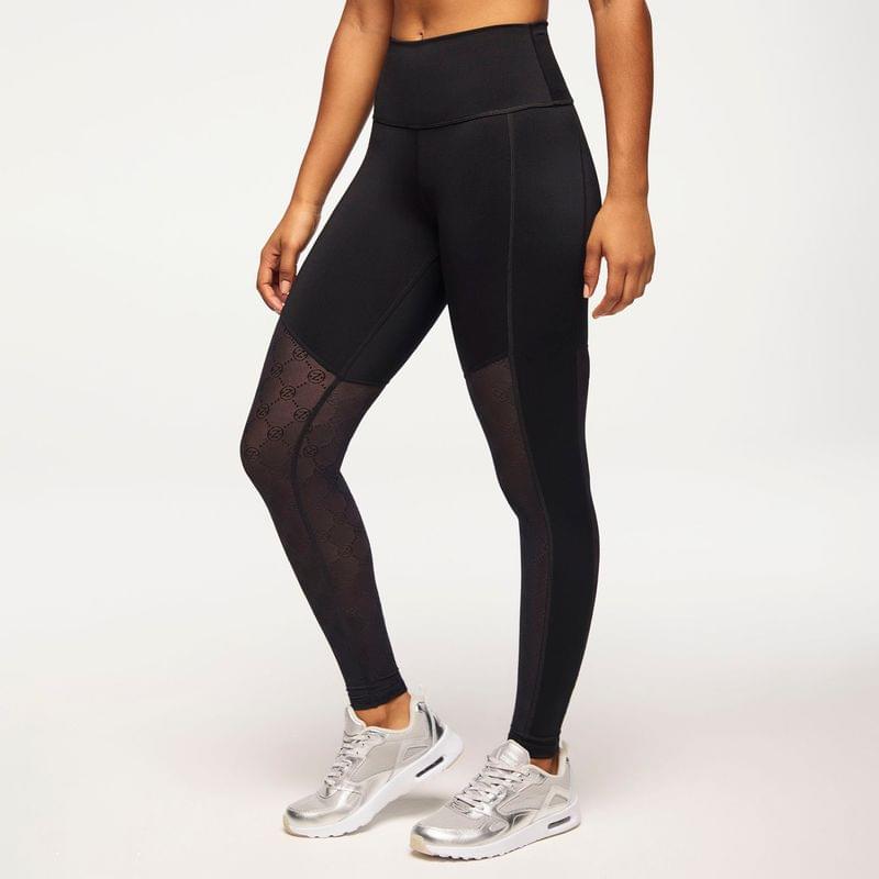 Zumba Runway High Waisted Ankle Leggings With Mesh Inserts