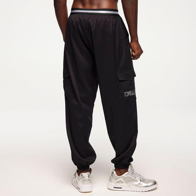 Zumba Runway Parachute Cargo Pants With Elastic Waistband