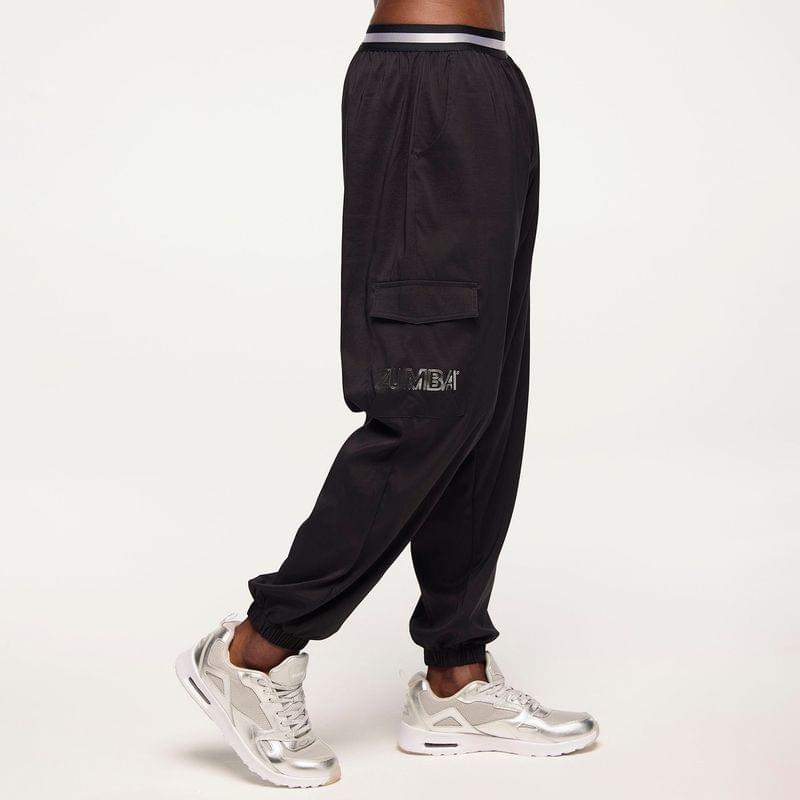 Zumba Runway Parachute Cargo Pants With Elastic Waistband